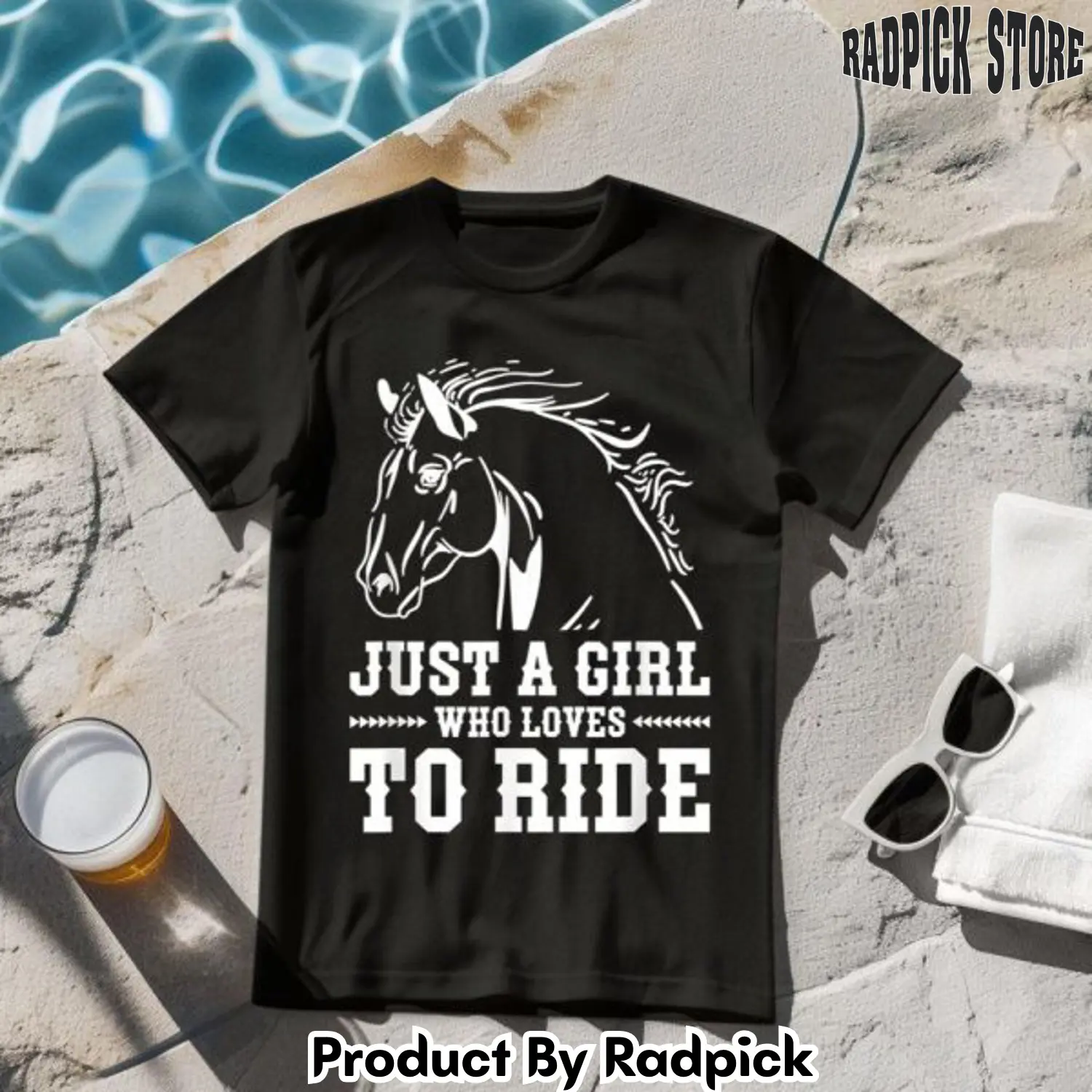 Just a girl who loves to ride horse tshirt rp2630485